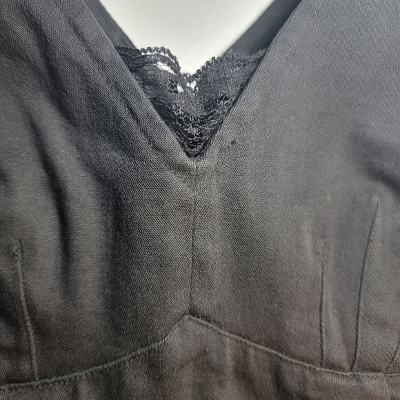 BLACK Mexx V-neck vintage mini dress. - Picture 4 of 10